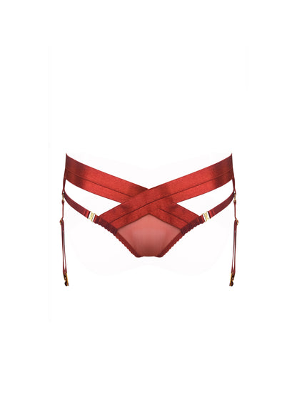 Red Tomoe Harness Brief