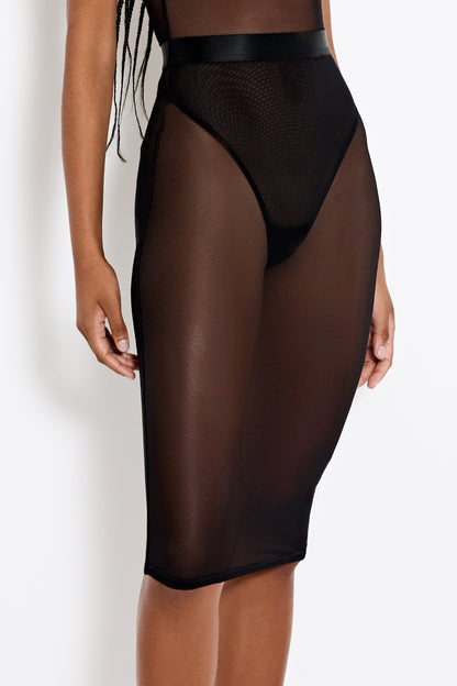 Zenna Mesh Pencil Skirt