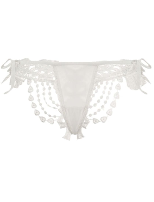 Bisoux lace-detail thong