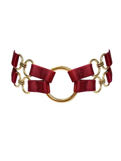 Kleio Red Bondage Collar