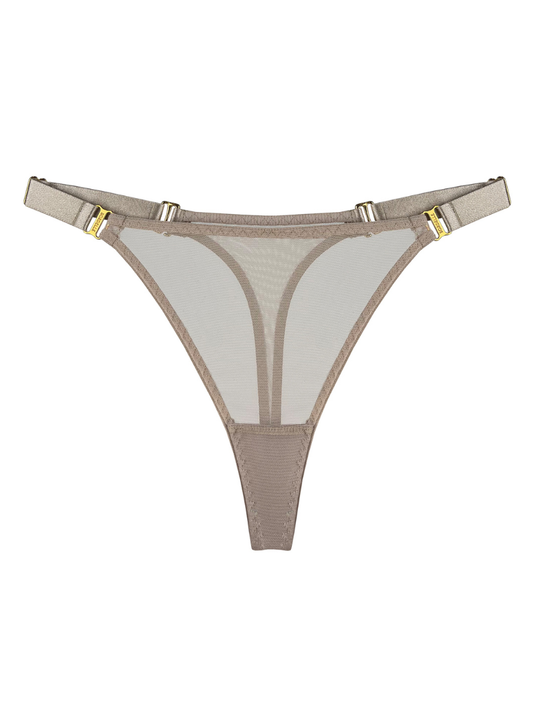 Signature Caramel Mesh Thong