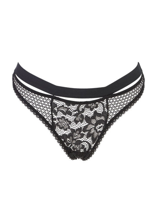 Petunia Black Sporty Thong