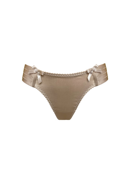 Caramel Adjustable Webbed Thong